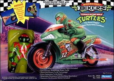 Teenage Mutant Ninja Turtles: Bodacious Bikers figure 2 Road Racin' Mike with Kowabunga Bike