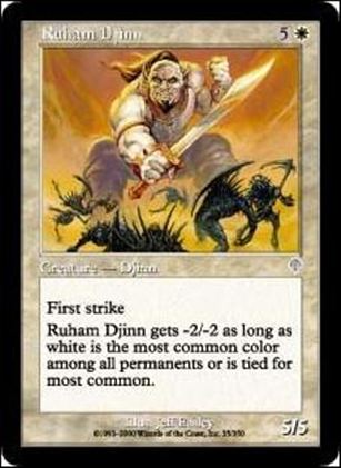 Magic the Gathering: Invasion (Base Set) card 35 Ruham Djinn