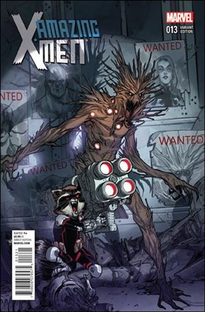 Amazing X-Men (2014) issue 13-B Sara Pichelli Rocket Raccoon and Groot Cover
