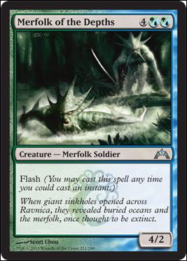 Magic the Gathering: Gatecrash (Base Set) card 221 Merfolk of the Depths