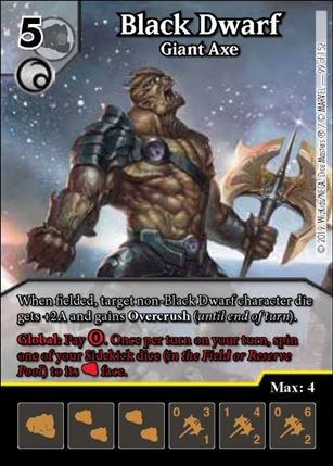Marvel Dice Masters  Avengers Infinity Gauntlet card 99 Black Dwarf: Giant Axe 