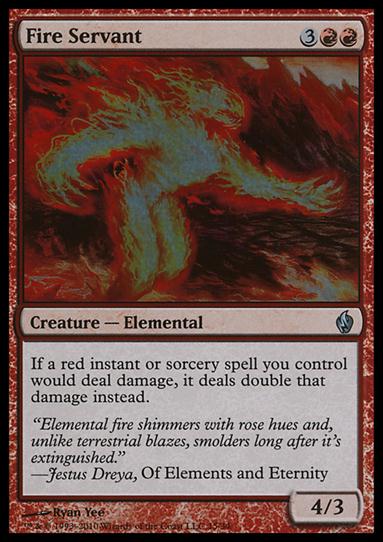 Magic the Gathering: Premium Deck Series: Fire & Lightning (Base Set) card 15 Fire Servant