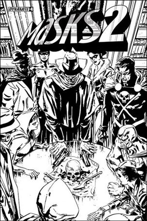 Masks 2 issue 4-E Butch Guice 1:15 Black & White Cover