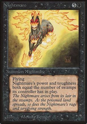 Magic the Gathering: Limited Edition Beta (Base Set) card 119 Nightmare