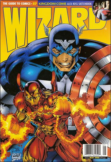 Wizard: The Guide to Comics issue 57 Rob Liefeld & Jim Lee Heroes Reborn Cover