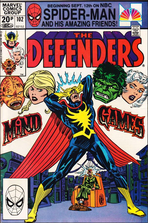Defenders (1972) issue 102-B UK Price Cover