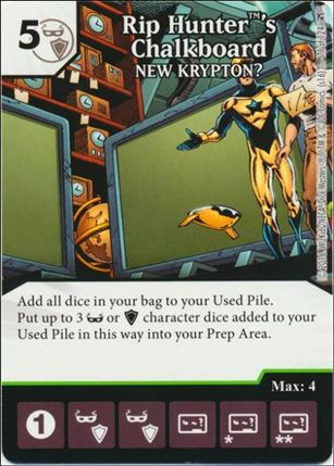 DC Comics Dice Masters Green Arrow and The Flash card 71 Rip Hunters Chalkboard: NEW KRYPTON?