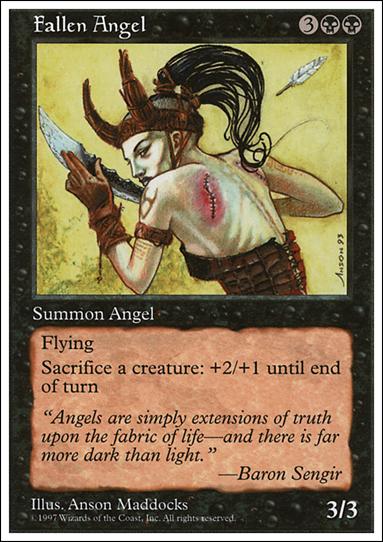 Magic the Gathering: 5th Edition (Base Set) card 161 Fallen Angel