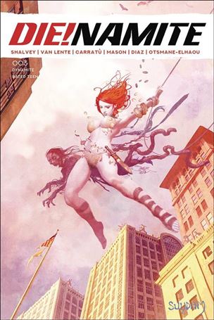 Die!namite issue 3-I Arthur Suydam Non-Zombie Homage Cover