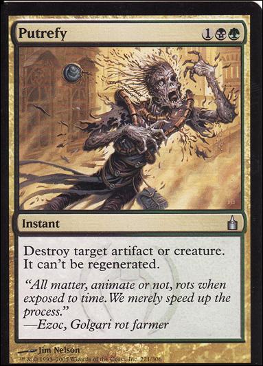 Magic the Gathering: Ravnica (Base Set)  card 221 Putrefy