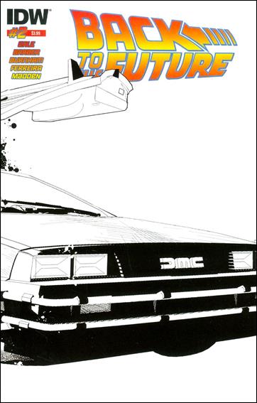Back to the Future (2015) issue 2-D Agustin Padilla Wrparound B&W Cover (2nd Printing)