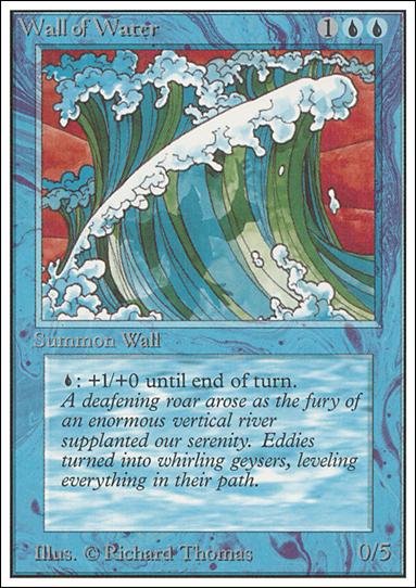 Magic the Gathering: Unlimited (Base Set) card 91 Wall of Water