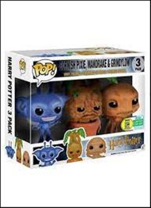 Pop! Harry Potter Multi-Packs figure nn3 Cornish Pixie, Mandrake, & Grindylon (2016 SDCC)