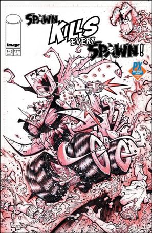 Spawn Kills Every Spawn issue 1-E SDCC 2024 Exclusive PX B&W Tint Rob Duenas Cover