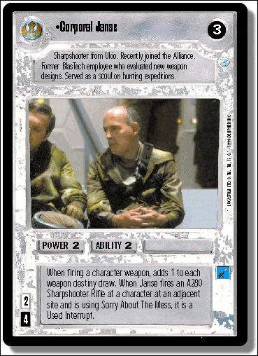 Star Wars: Endor Limited (Base Set) card 110 Corporal Janse