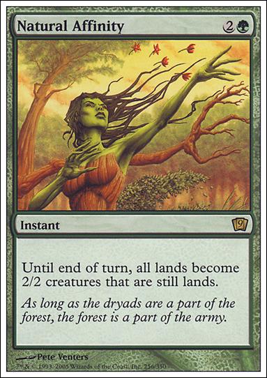 Magic the Gathering: 9th Edition (Base Set) card 256 Natural Affinity