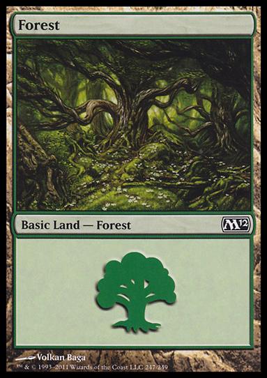 Magic the Gathering: 2012 Core Set (Base Set) card 247 Forest