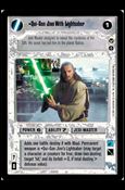 Star Wars: Theed Palace Limited (Base Set) card 79 Qui-Gin Jinn With Lightsaber