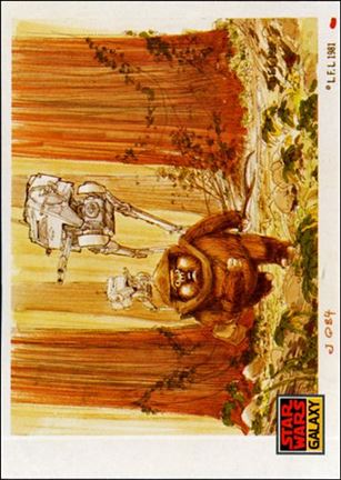 Star Wars Galaxy: Series 1 (Base Set) card 40 Ewoks