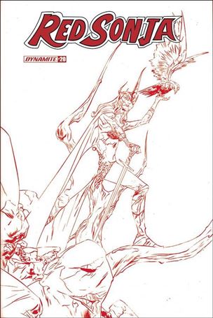 Red Sonja (2019) issue 20-L Jae Lee 1:21 Red Line Art Cover