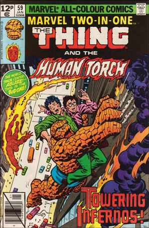 Marvel Two-in-One (1974) issue 59-B UK Price Cover