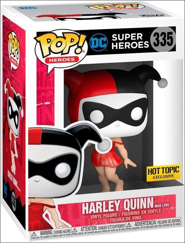 POP! Heroes figure 335 Harley Quinn Mad Love Hot Topic Exclusive