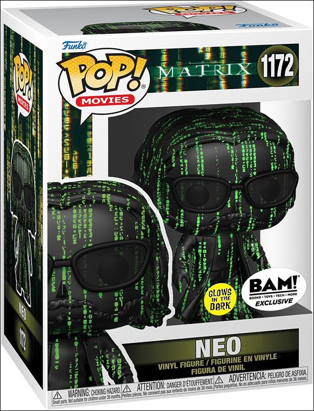 POP! Movies figure 1172-B Neo (Matrix Code) (GITD) BAM Exclusive