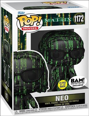 POP! Movies figure 1172-B Neo (Matrix Code) (GITD) BAM Exclusive