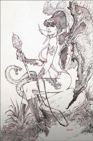 Vampirella (2019) issue 22-H R.B. White 1:7 Black & White Virgin Cover