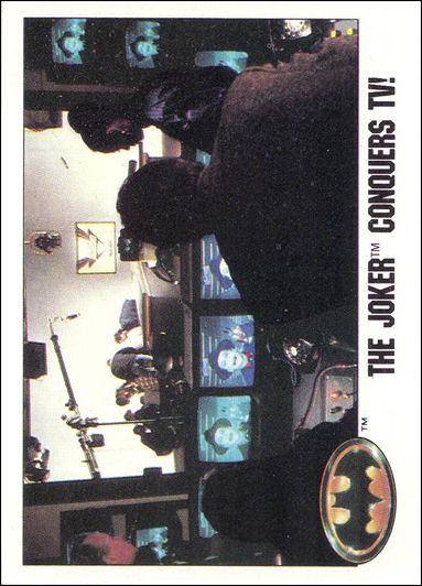 Batman: Series 1 (Base Set) card 64 The Joker Conquers TV!