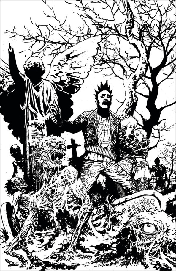 Return of the Living Dead (2024) issue 4-E Roy Allan Martinez B&W Virgin Cover