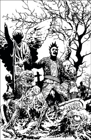 Return of the Living Dead (2024) issue 4-E Roy Allan Martinez B&W Virgin Cover
