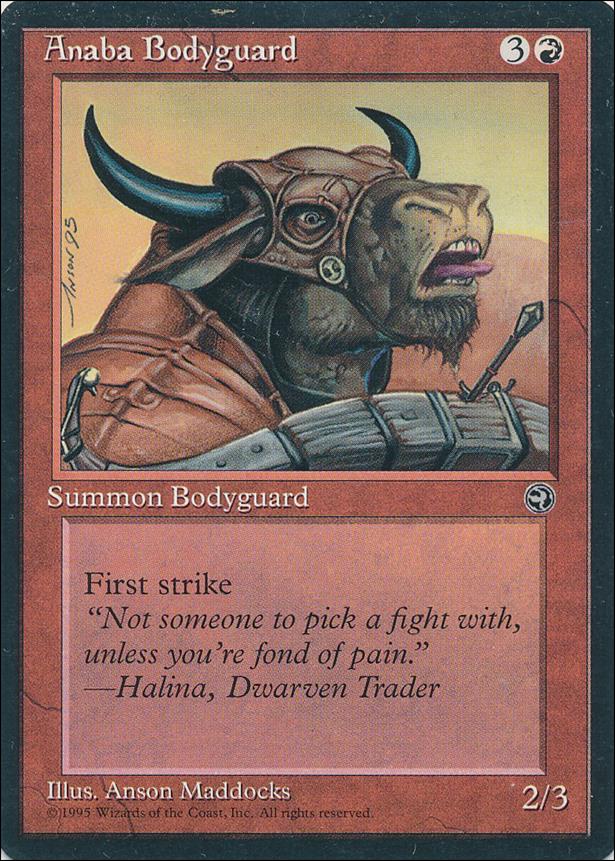 Magic the Gathering: Homelands (Base Set) card 65-B Anaba Bodyguard
