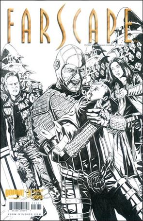 Farscape (2008) issue 3-C Joe Corroney Black and White Cover