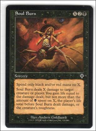 Magic the Gathering: Invasion (Base Set) card 124 Soul Burn