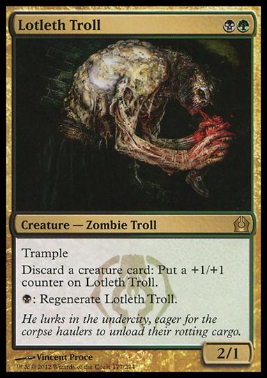 Magic the Gathering: Return to Ravnica (Base Set) card 177 Lotleth Troll