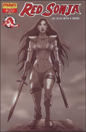 Red Sonja (2005) issue 20-E Jonathan Luna 1:15 Black and White Cover