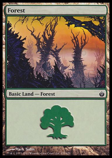 Magic the Gathering: Mirrodin Besieged (Base Set) card 155 Forest