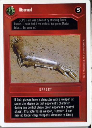 Star Wars: Premiere Unlimited (Base Set) card 52 Disarmed