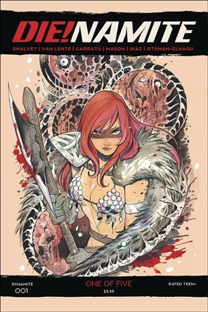 Die!namite issue 1-D Peach Momoko Red Sonja Cover