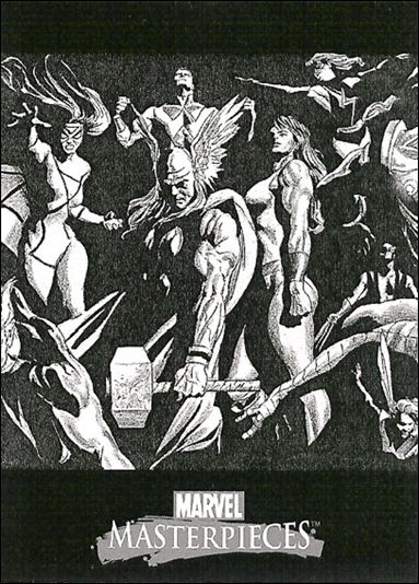 2007 Marvel Masterpieces (Ross Box Topper Splash Subset) card ROSS 1 History of Marvel Comics, Part One