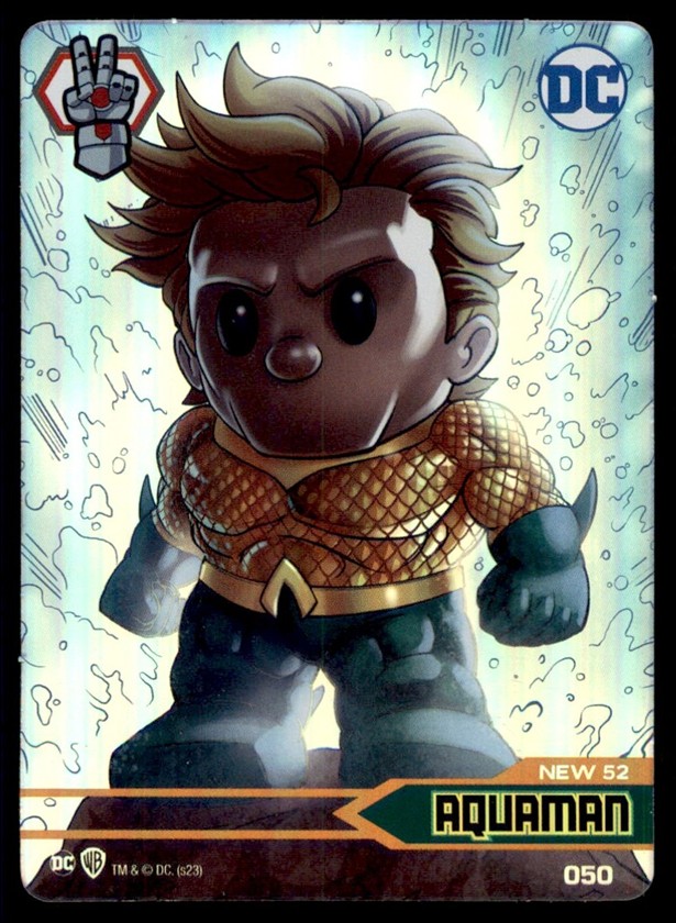 DC Comics Ooshies Collector Cards: Series 2 card 50 Aquaman: New 52 Foil 