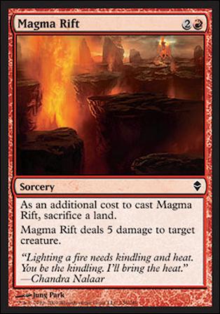 Magic The Gathering: Zendikar (Base Set) card 136 Magma Rift