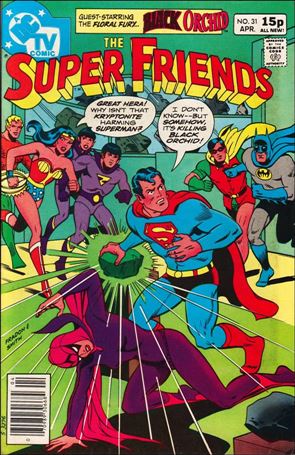 Super Friends (1976) issue 31-B UK Price Cover