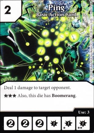 DC Comics Dice Masters Justice card 69 Ping: Basic Action Card