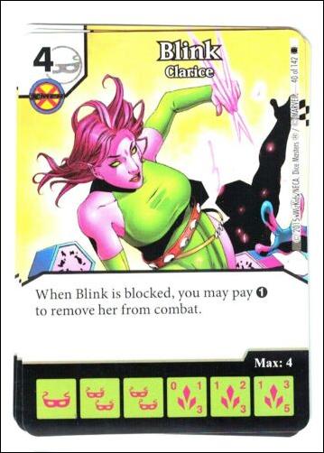 Marvel Dice Masters Amazing Spider-Man card 40 Blink: Clarice