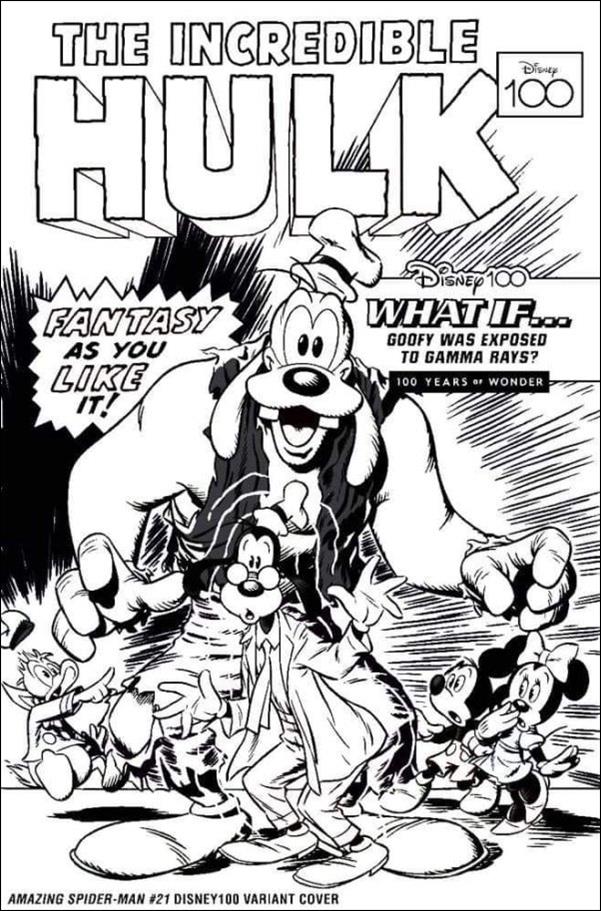 Amazing Spider-Man (2022) issue 21-L Giada Perissinotto 1:100 B&W Disney100 Cover