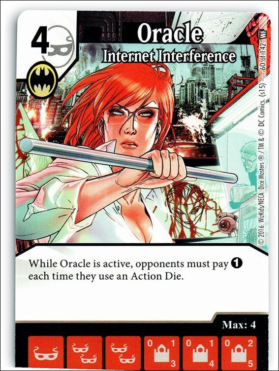 DC Comics Dice Masters World's Finest card 60 Oracle: Internet Interverence