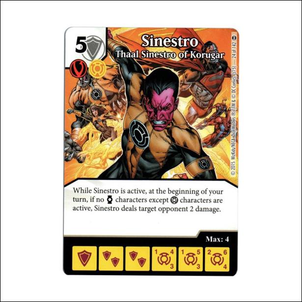 DC Comics Dice Masters War of Light card 24 Sinestro: Thaal Sinestro of Korugar