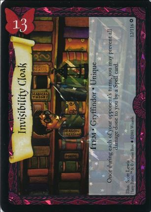 Harry Potter (Base Set) card 12 Invisibility Cloak